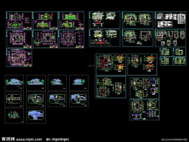 豪华别墅CAD图纸
