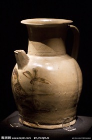 长沙窑彩绘花鸟纹注子