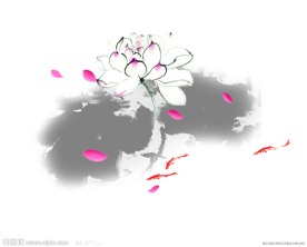 荷花水墨画