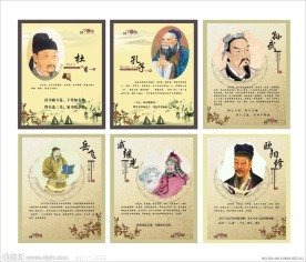 古代名人展板