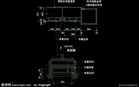CAD之吧台收银台服务台设计