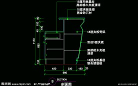 CAD之吧台收银台服务台设计