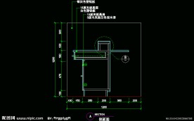 CAD之吧台收银台服务台设计