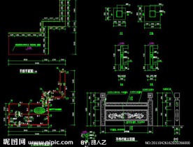 cad石栏板平桥结施及栏板大样图