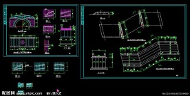 古典园林拱桥和曲桥施工图