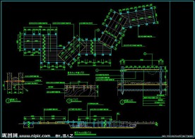 cad景观木桥施工图