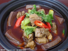 老鹅烧血 老鸭煲 老鸭鸡血汤