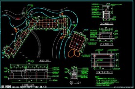 木栈道施工平立面图