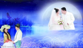 婚礼蓝色模板