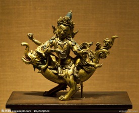 铜镀金水天像