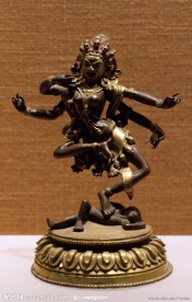 铜镀金智行佛母像