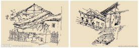 钢笔速写画