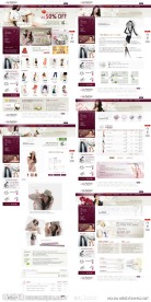 韩国模特服装网店网页模板