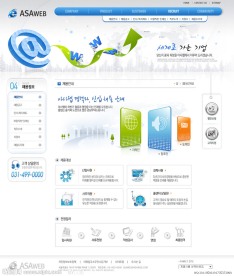 韩国网络科技网页模板PSD分层（无网页源码）