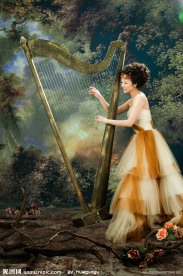 油画风格处理美女艺术照