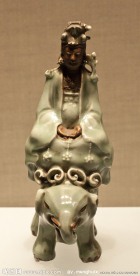 龙泉窑青釉普贤菩萨像