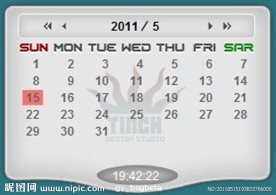 230 190像素flash日历