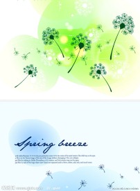 春天蒲公英梦幻花纹