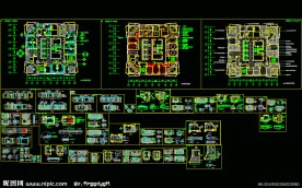 全套精细KTV包房cad装修施工图