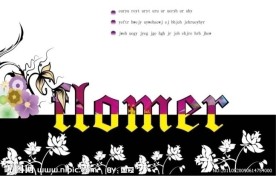 homer 花纹字体设计