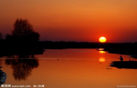 独钓夕阳