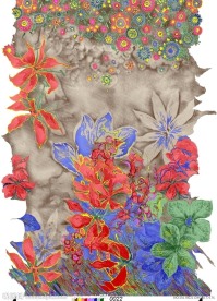 抽象底纹印花图案 定位花