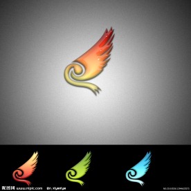 天使logo 翅膀logo 飞人 运动 logo