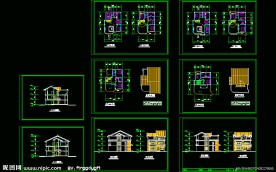 别墅平立剖建筑图