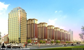 效果图 鸟瞰图 厂房 市场 规划图