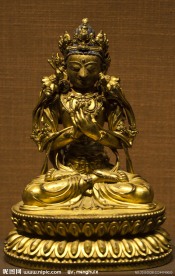 铜镀金弥勒菩萨像