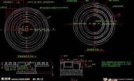 喷泉环沟平立面图
