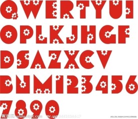 矢量素材 字母艺术字