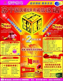 苏宁电器周年庆传单