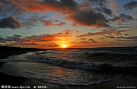 夕阳海景