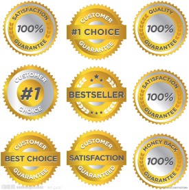 金色齿轮标签认证徽章