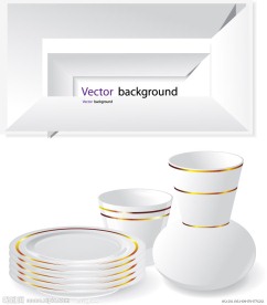 餐具背景矢量