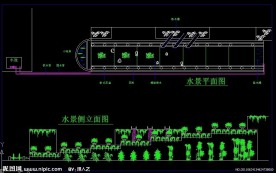 水景墙平立面图
