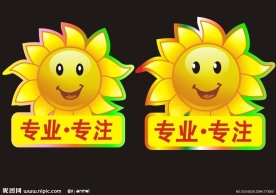 太阳花笑脸胸牌