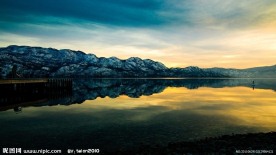 开阔的夕阳