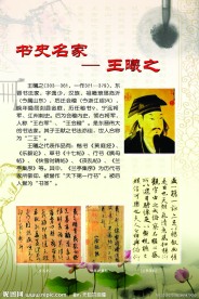 学校展板 王羲之 文化长廊