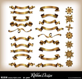 金色丝带蝴蝶结