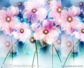梦幻花朵图案