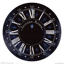 黑底纹欧式钟面纸