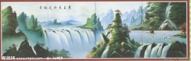 山水瀑布