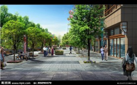 滨水商业街效果图