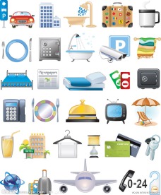 出行度假旅游元素图标