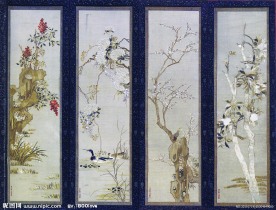 刺绣国画风景