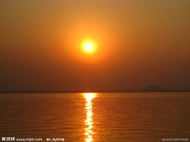 夕阳西下图