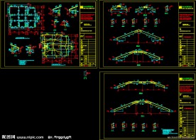 B型寓所屋顶结构图