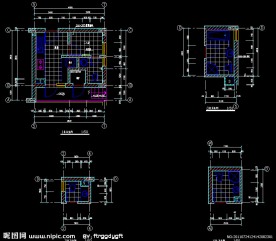 C型寓所卫生间大样图